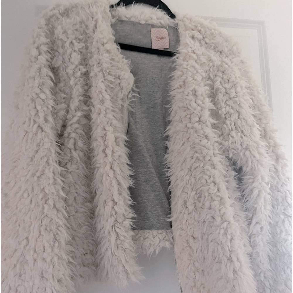 White Fuzzy Coat